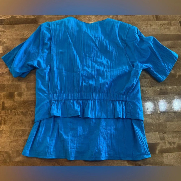 CITY GIRL BY NANCY BOLEN Vintage 80s Turquoise Two Piece Set Made in the USA - Picture 4 of 16